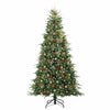 Kunstig sammensatt juletre med 300 LED grønn 240 cm PE og PVC