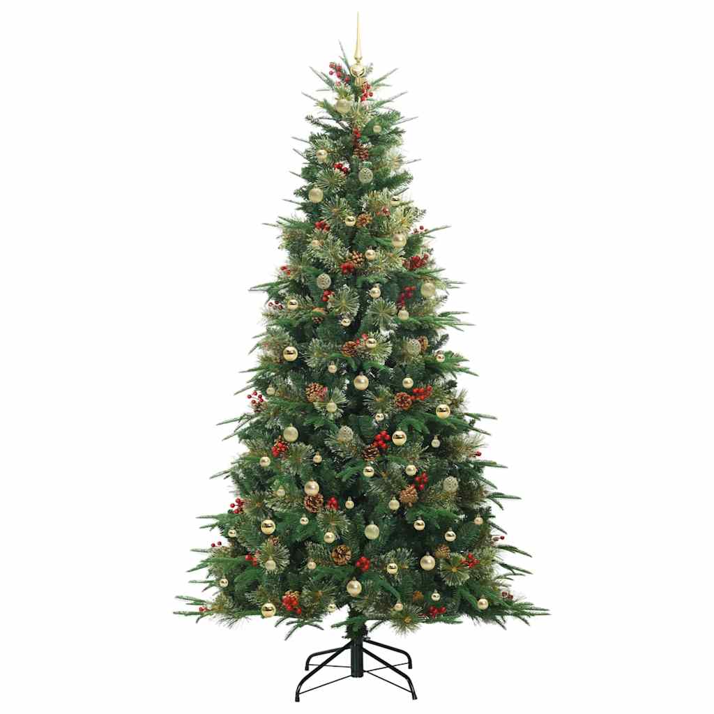 Kunstig sammensatt juletre med 300 LED grønn 240 cm PE og PVC