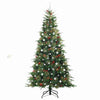 Kunstig sammensatt juletre med 300 LED grønn 240 cm PE og PVC
