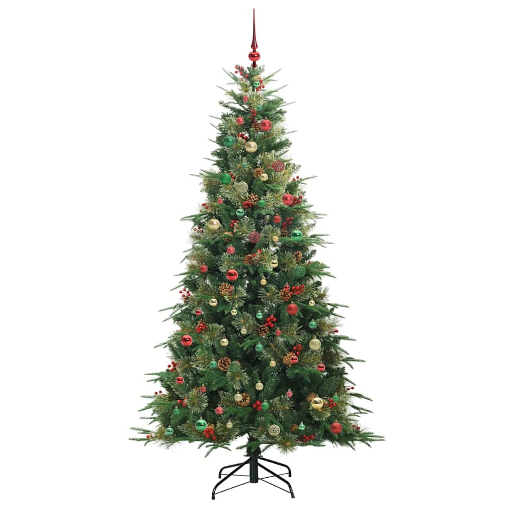 Kunstig sammensatt juletre med 300 LED grønn 240 cm PE og PVC