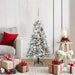 Kunstig sammensatt juletre med 150 LED Hvit 120 cm PE og PVC