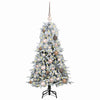 Kunstig sammensatt juletre med 150 LED grønn 120 cm PE og PVC