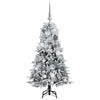 Kunstig sammensatt juletre med 150 LED grønn 120 cm PE og PVC