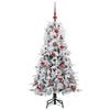 Kunstig sammensatt juletre med 150 LED grønn 120 cm PE og PVC