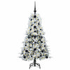 Kunstig sammensatt juletre med 150 LED grønn 120 cm PE og PVC