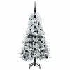 Kunstig sammensatt juletre med 150 LED grønn 120 cm PE og PVC