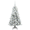 Kunstig sammensatt juletre med 150 LED grønn 120 cm PE og PVC