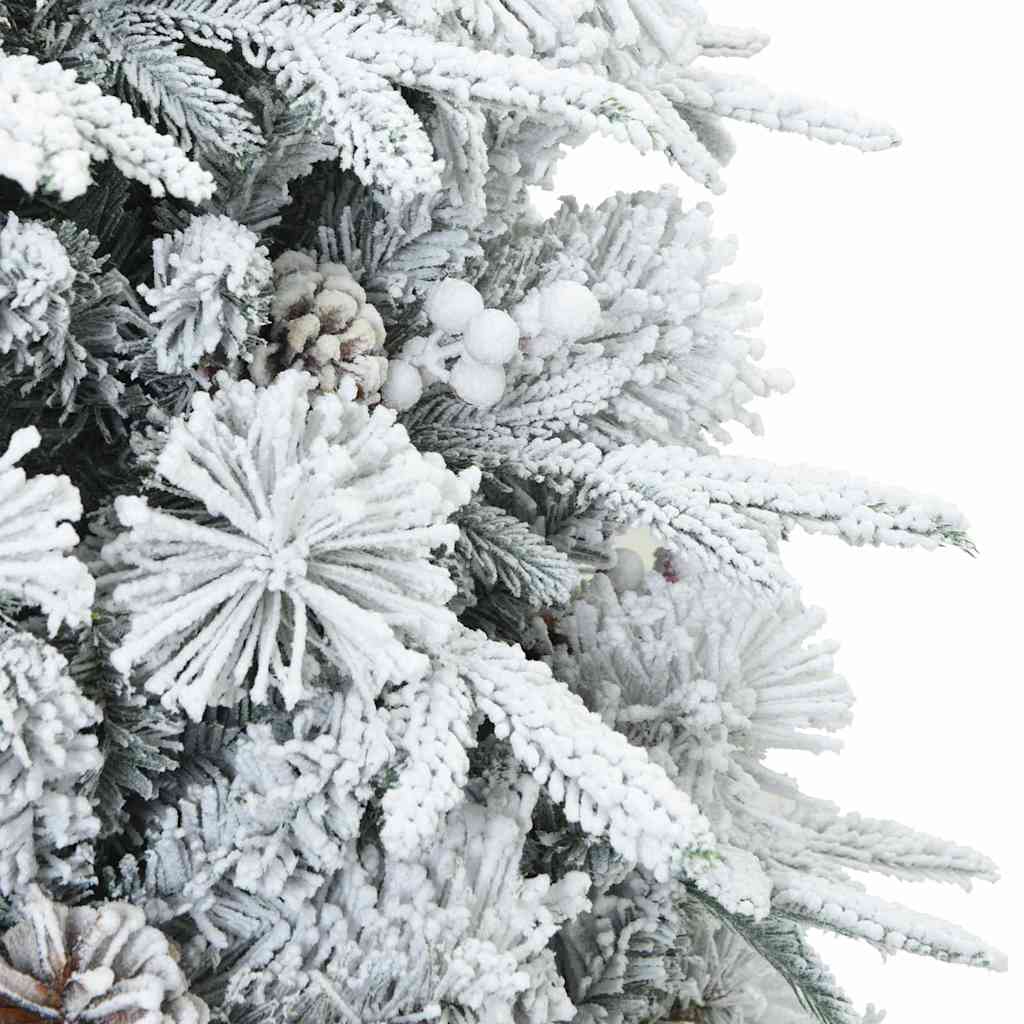 Kunstig sammensatt juletre med 150 LED Hvit 120 cm PE og PVC