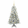 Kunstig sammensatt juletre med 150 LED grønn 120 cm PE og PVC