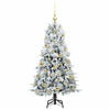 Kunstig sammensatt juletre med 150 LED grønn 120 cm PE og PVC