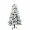 Kunstig sammensatt juletre med 150 LED grønn 150 cm PE og PVC