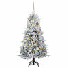 Kunstig sammensatt juletre med 150 LED grønn 150 cm PE og PVC
