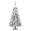Kunstig sammensatt juletre med 150 LED grønn 150 cm PE og PVC