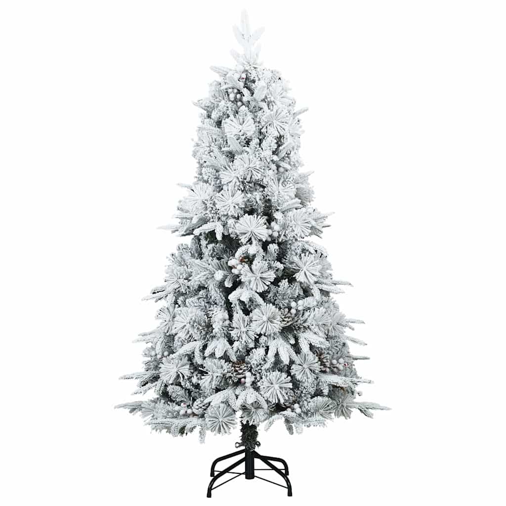 Kunstig sammensatt juletre med 150 LED grønn 150 cm PE og PVC