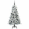 Kunstig sammensatt juletre med 150 LED grønn 150 cm PE og PVC