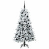 Kunstig sammensatt juletre med 150 LED grønn 150 cm PE og PVC
