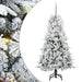 Kunstig sammensatt juletre med 150 LED Hvit 150 cm PE og PVC