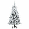 Kunstig sammensatt juletre med 150 LED grønn 150 cm PE og PVC