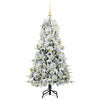 Kunstig sammensatt juletre med 150 LED grønn 150 cm PE og PVC