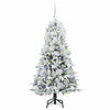 Kunstig sammensatt juletre med 150 LED grønn 150 cm PE og PVC