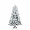 Kunstig sammensatt juletre med 150 LED grønn 150 cm PE og PVC