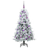 Kunstig sammensatt juletre med 150 LED grønn 150 cm PE og PVC