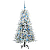 Kunstig sammensatt juletre med 150 LED grønn 150 cm PE og PVC