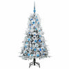 Kunstig sammensatt juletre med 150 LED grønn 150 cm PE og PVC