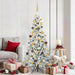 Kunstig sammensatt juletre med 300 LED Hvit 180 cm PE og PVC