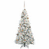Kunstig sammensatt juletre med 300 LED grønn 180 cm PE og PVC