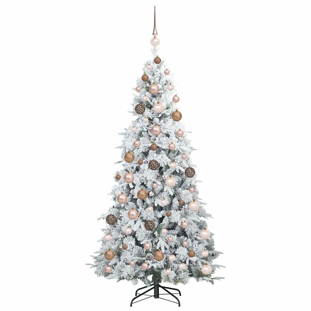 Kunstig sammensatt juletre med 300 LED grønn 180 cm PE og PVC