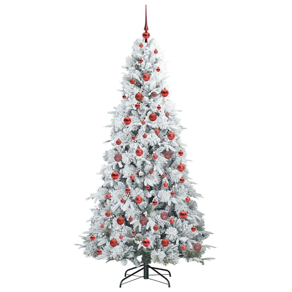 Kunstig sammensatt juletre med 300 LED grønn 180 cm PE og PVC