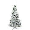Kunstig sammensatt juletre med 300 LED grønn 180 cm PE og PVC
