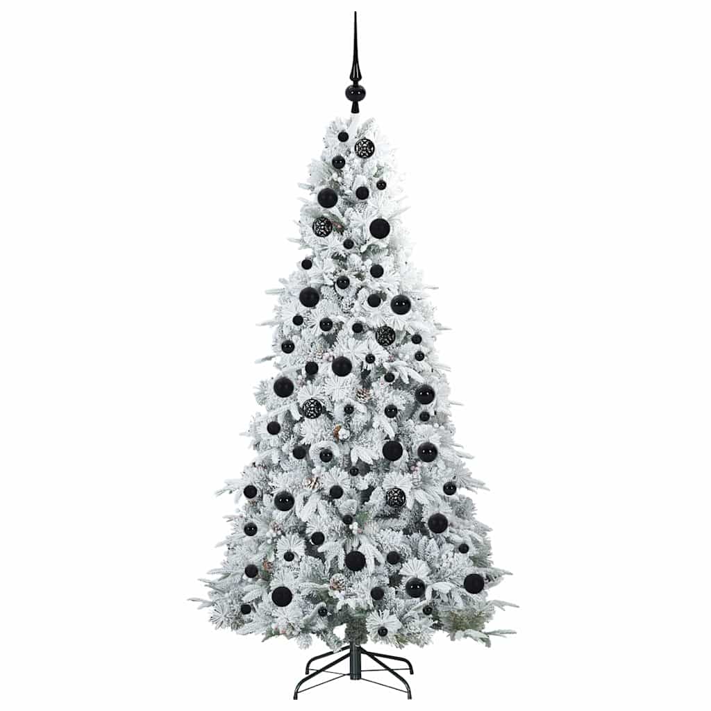 Kunstig sammensatt juletre med 300 LED Hvit 180 cm PE og PVC