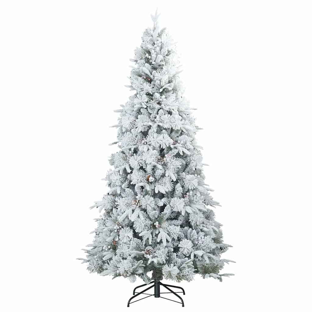 Kunstig sammensatt juletre med 300 LED Hvit 180 cm PE og PVC