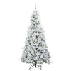 Kunstig sammensatt juletre med 300 LED grønn 180 cm PE og PVC