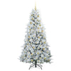 Kunstig sammensatt juletre med 300 LED grønn 180 cm PE og PVC