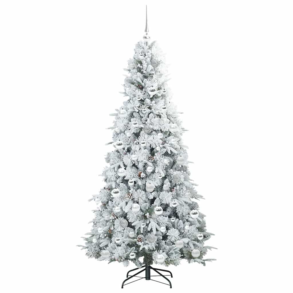 Kunstig sammensatt juletre med 300 LED grønn 180 cm PE og PVC