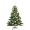 Kunstig juletre med 150 LED med stativ grønn 120 cm PE og PVC