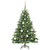 Kunstig juletre med 150 LED med stativ grønn 120 cm PE og PVC