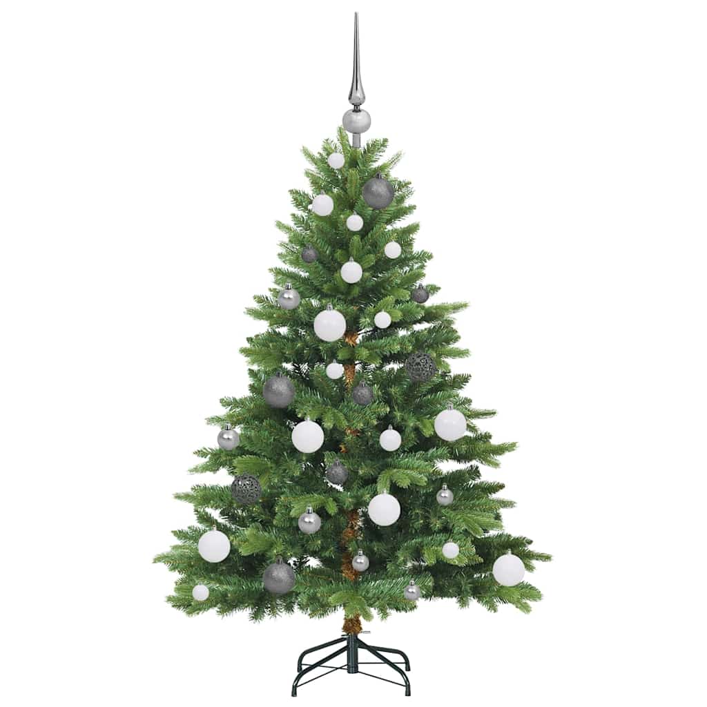 Kunstig juletre med 150 LED med stativ grønn 120 cm PE og PVC