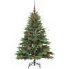 Kunstig juletre med 150 LED med stativ grønn 120 cm PE og PVC
