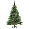 Kunstig juletre med 150 LED med stativ grønn 120 cm PE og PVC