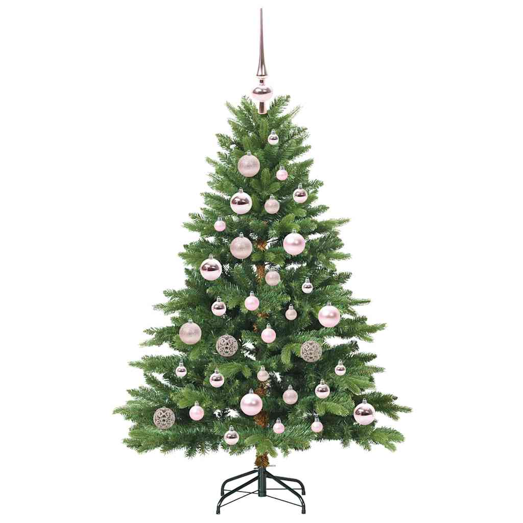 Kunstig juletre med 150 LED med stativ grønn 120 cm PE og PVC
