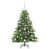 Kunstig juletre med 150 LED med stativ grønn 120 cm PE og PVC