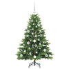 Kunstig juletre med 150 LED med stativ grønn 120 cm PE og PVC
