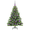 Kunstig juletre med 150 LED med stativ grønn 120 cm PE og PVC