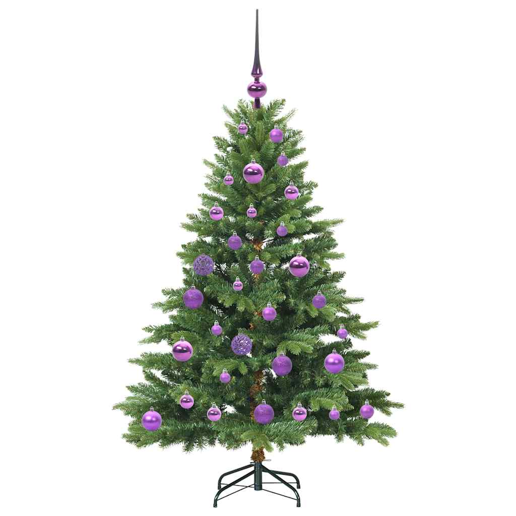 Kunstig juletre med 150 LED med stativ grønn 120 cm PE og PVC