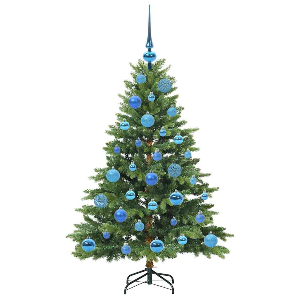 Kunstig juletre med 150 LED med stativ grønn 120 cm PE og PVC