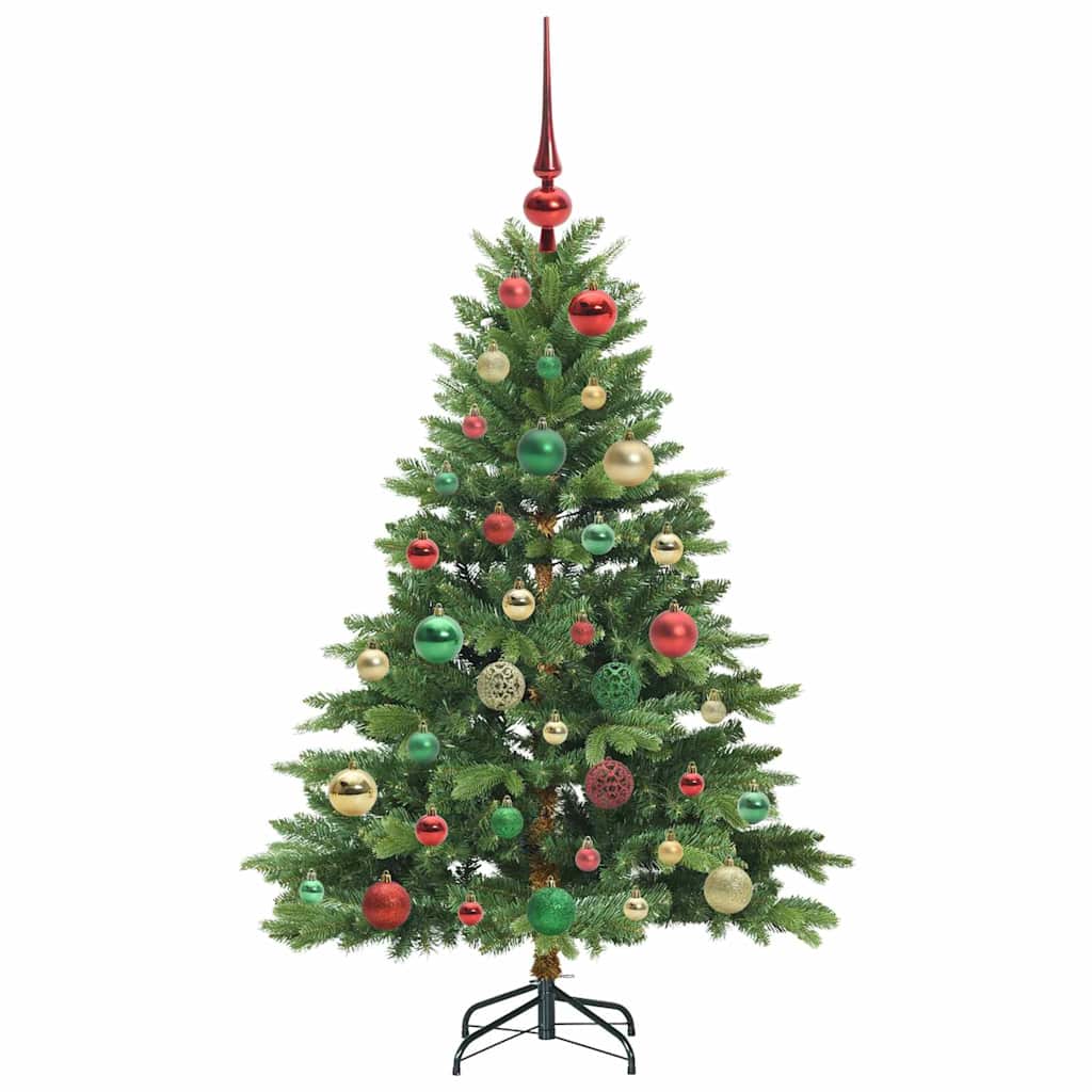 Kunstig juletre med 150 LED med stativ grønn 120 cm PE og PVC